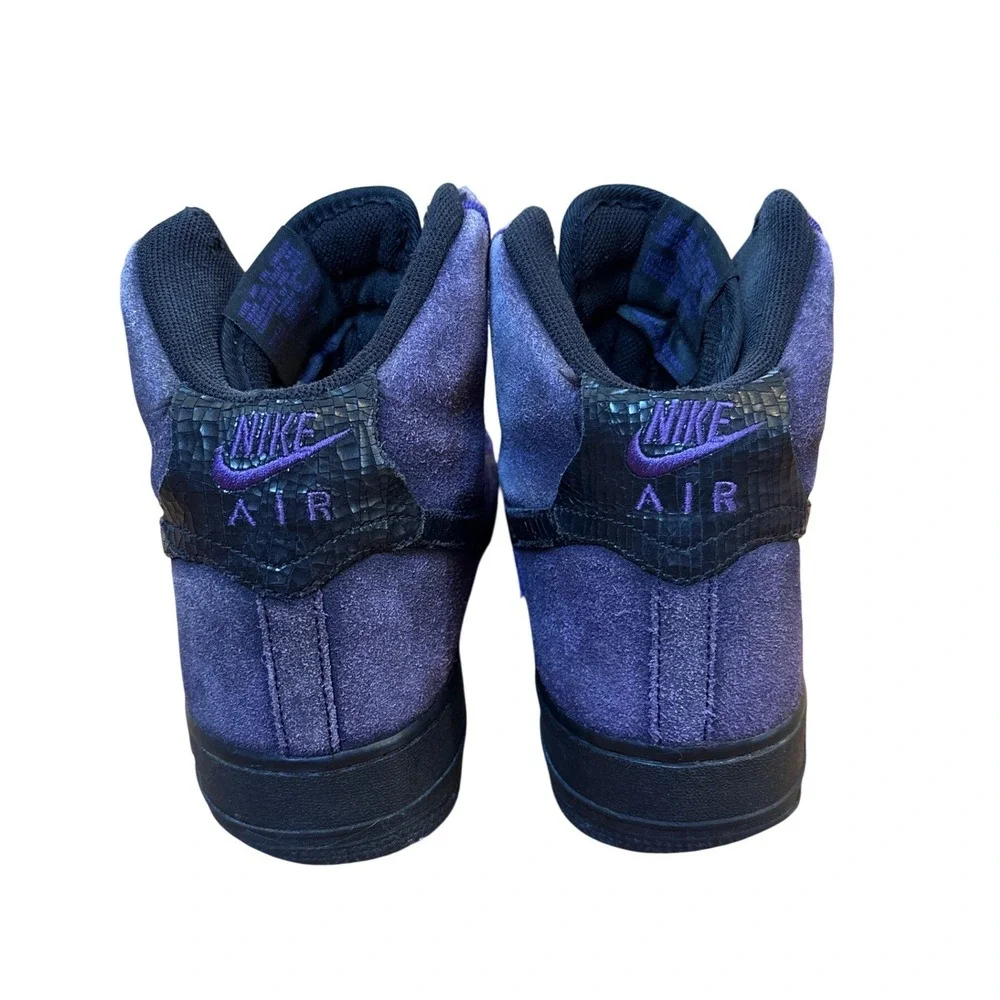 Nike‎ Air Force 1 High Mens Purple Suede Black Croc Swoosh 315121-016 SIZE 12